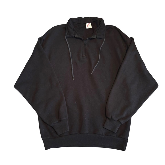 Jerzees Other - Men's Black Quarter-Zip Pullover Sweater